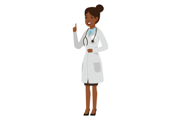 Female Doctor Character. Cartoon Nurse.