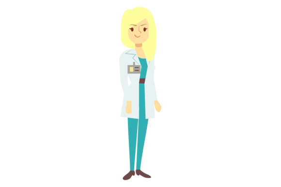 Medical Administrator Character. Cartoon