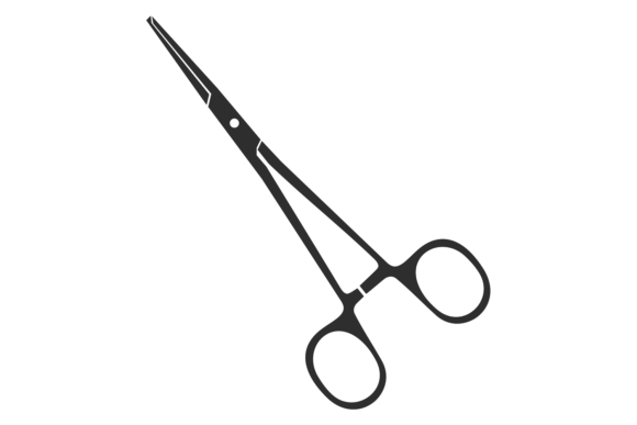 Medical Clamp Black Icon. Surgical Tool
