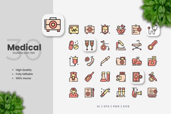Medical Colored Icons: Clean, Versatile — But Is It Embroidery-Ready?