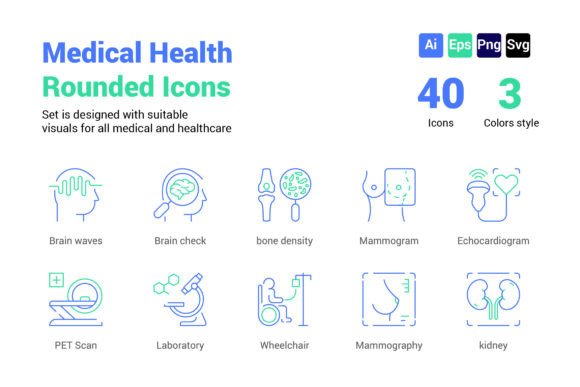 Medical Health Rounded Icons