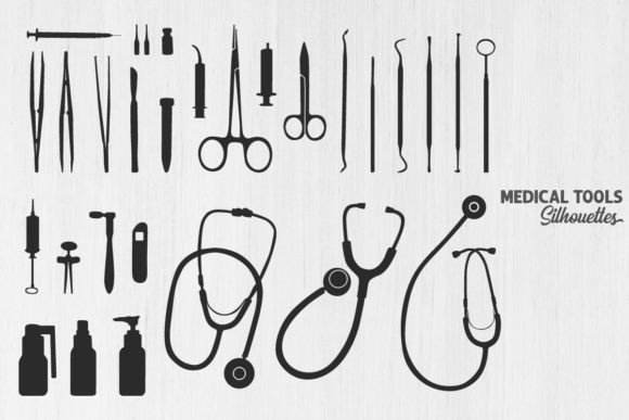 Medical Tools Silhouette, Doctor Tools