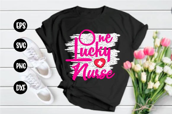 One Lucky Nurse T Shirt Design