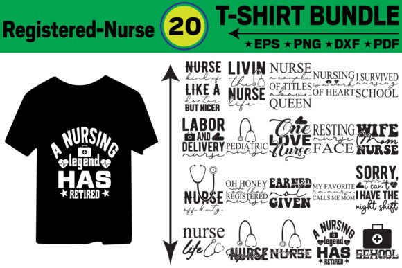 Registered Nurse T-shirt Design Bundle