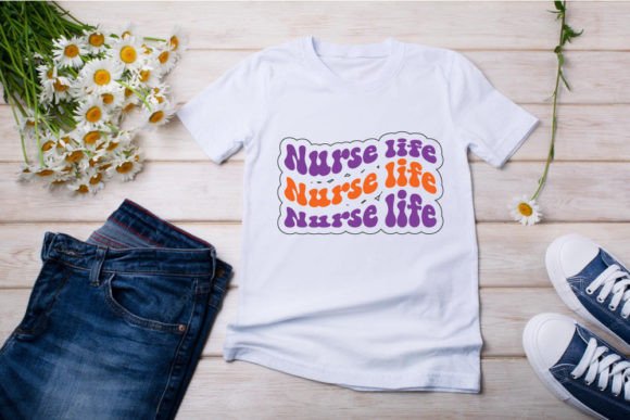 Retro Nurse T-shirt Design, Nurse Life