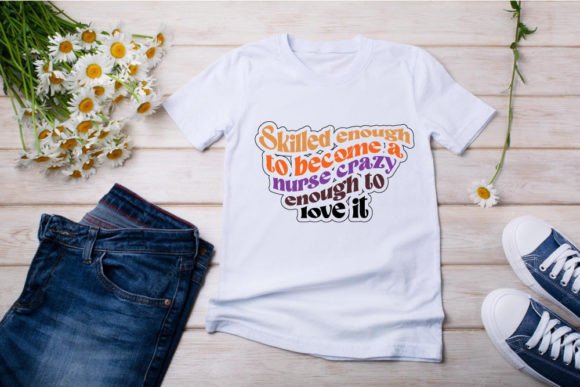 Retro Nurse T-shirt Design, Skilled Eno
